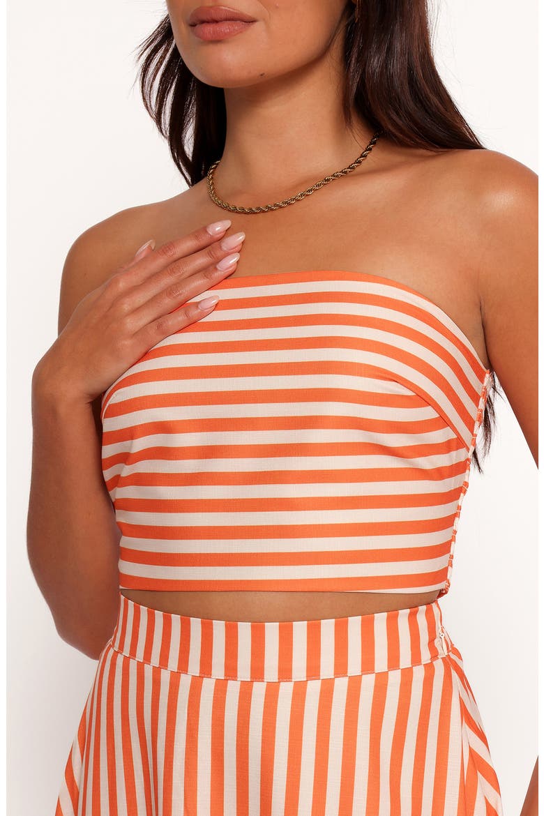 Serafina Stripe Crop Top & Maxi Skirt Set, Alternate, color, ORANGE BEIGE STRIPE
