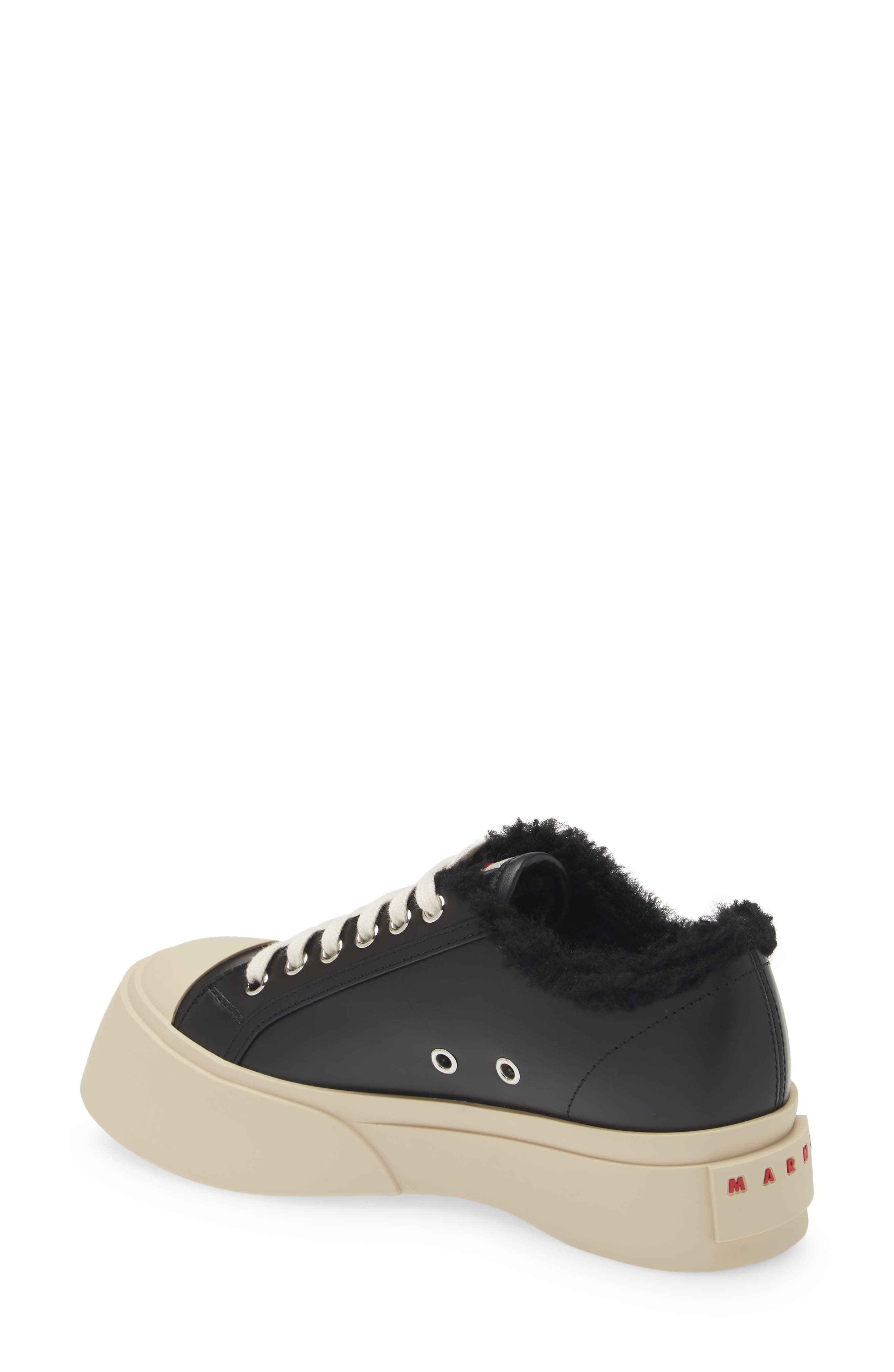 Marni Pablo Genuine Shearling Lined Low Top Sneaker, Alternate, color, 