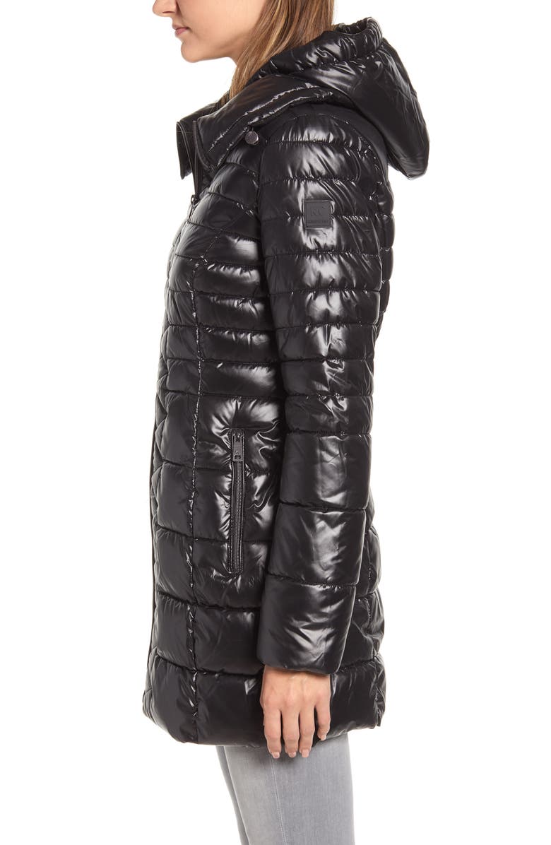 Kenneth Cole New York Hooded Packable Puffer Coat, Alternate, color,