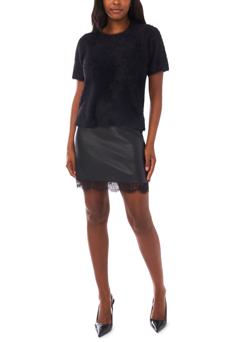 Short Sleeve Sweater, Alternate, color, RICH BLACK