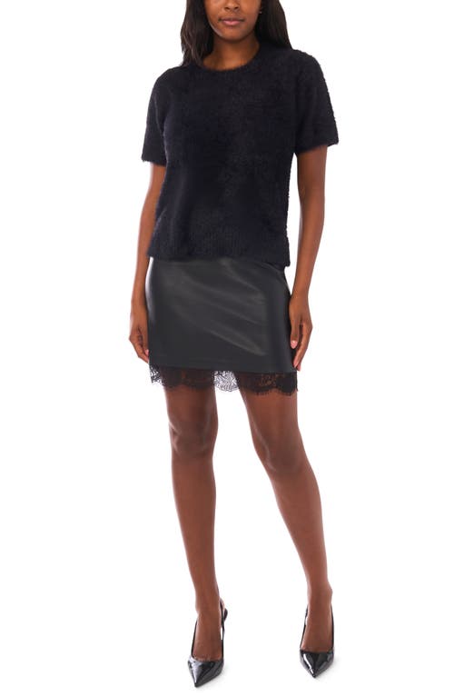 Vince Camuto Short Sleeve Sweater In Black