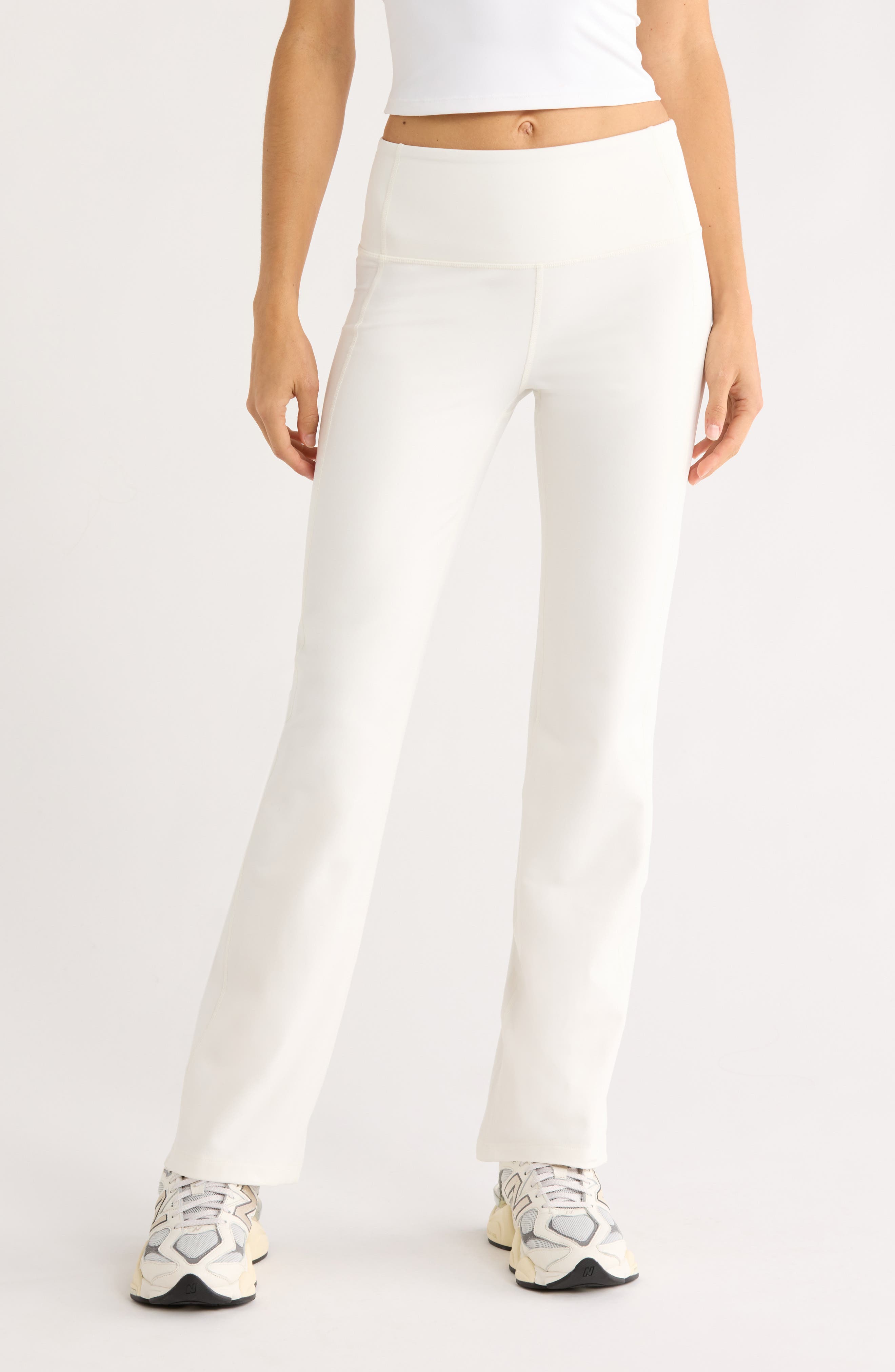 Cozy Tech High Waist Straight Leg Pants