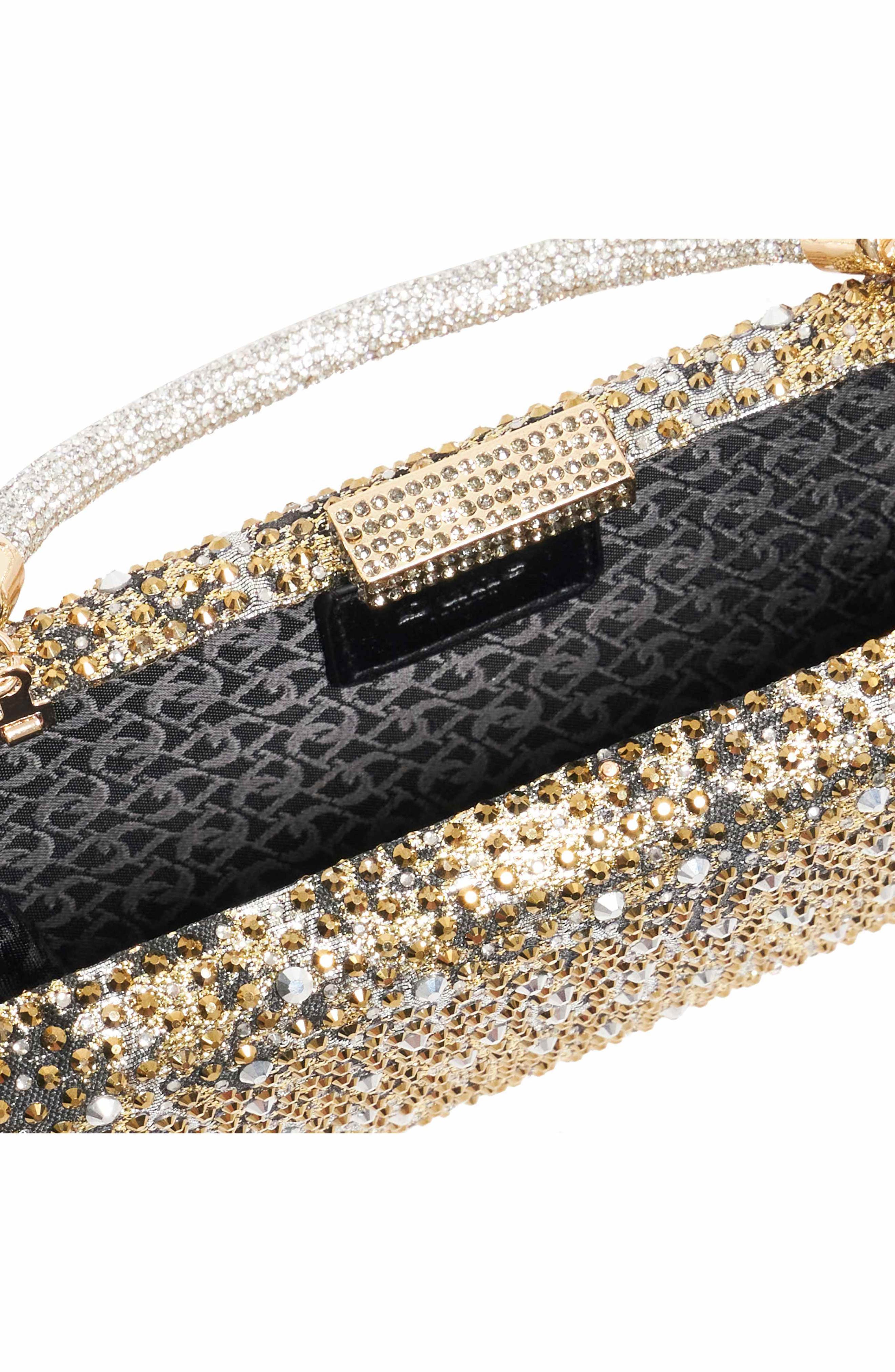 Dune London Beauti Rhinestone Clutch, Alternate, color, Black