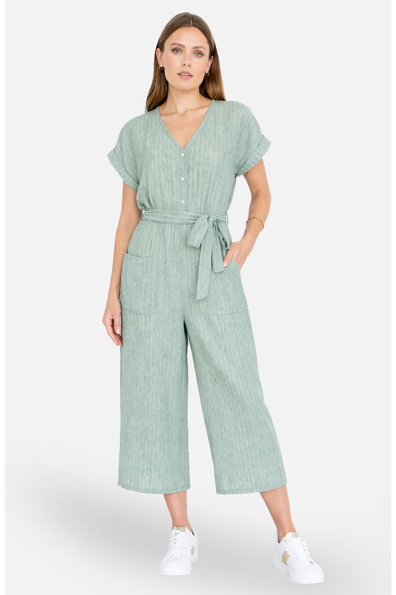 V-Neck Jumpsuit, Alternate, color, Khaki Green