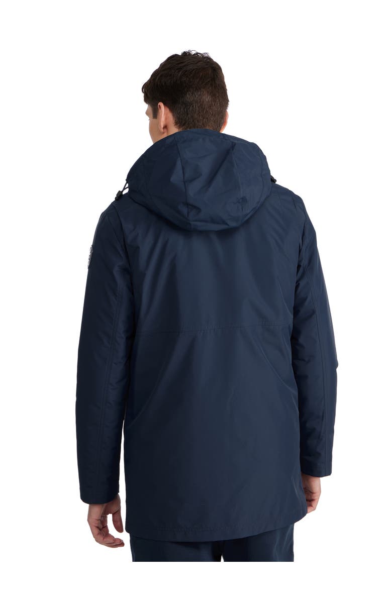 Pajar Men's Altair Mid Length Parka with Welded Detail and Detachable Hood, Alternate, color, Navy