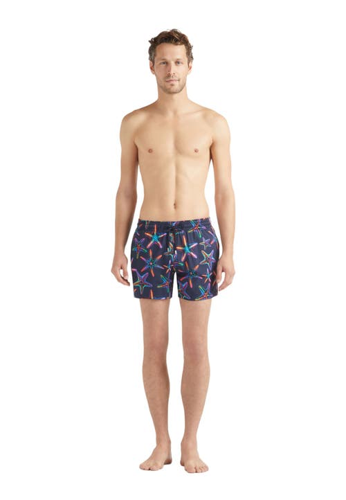 Vilebrequin Drawstring Swimming Trunks In Bleu Marine