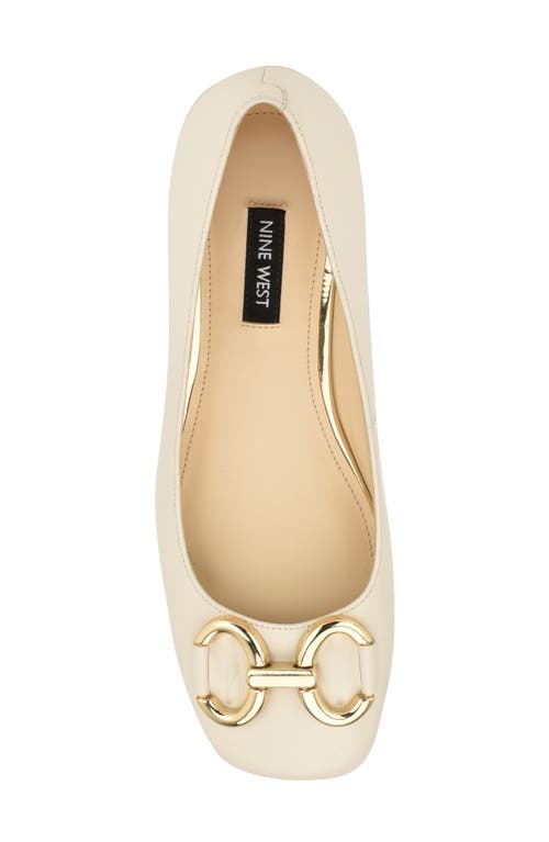 Nine West Works Square Toe Pump In White