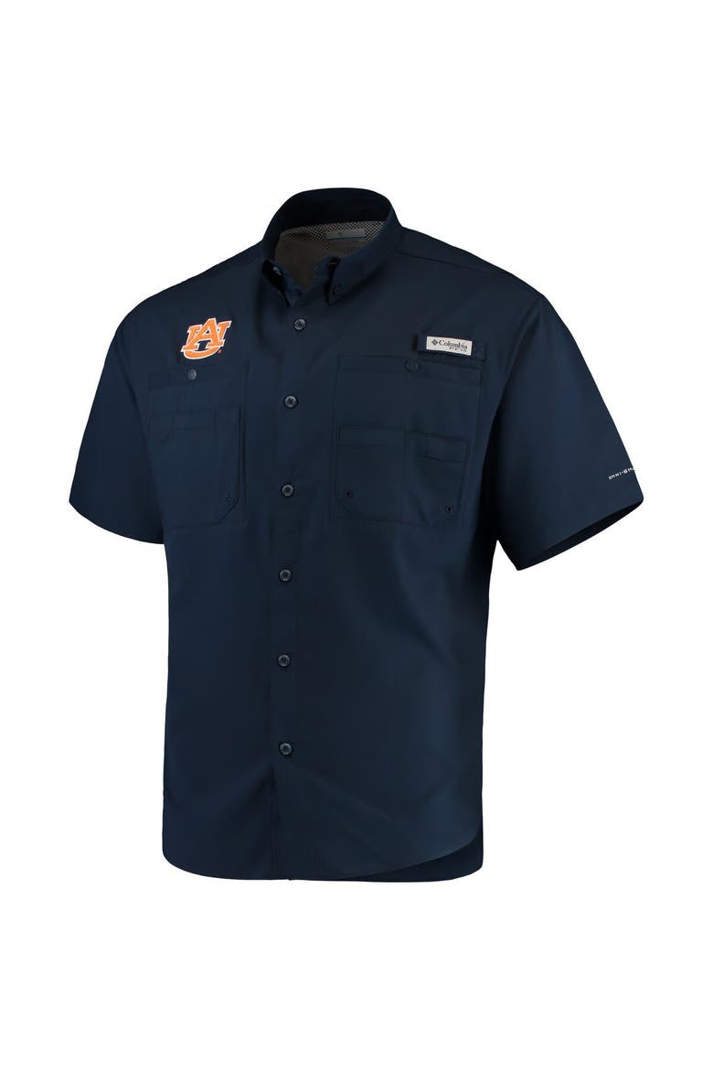 Men's Columbia Navy Auburn Tigers PFG Tamiami Shirt, Main, color, Navy