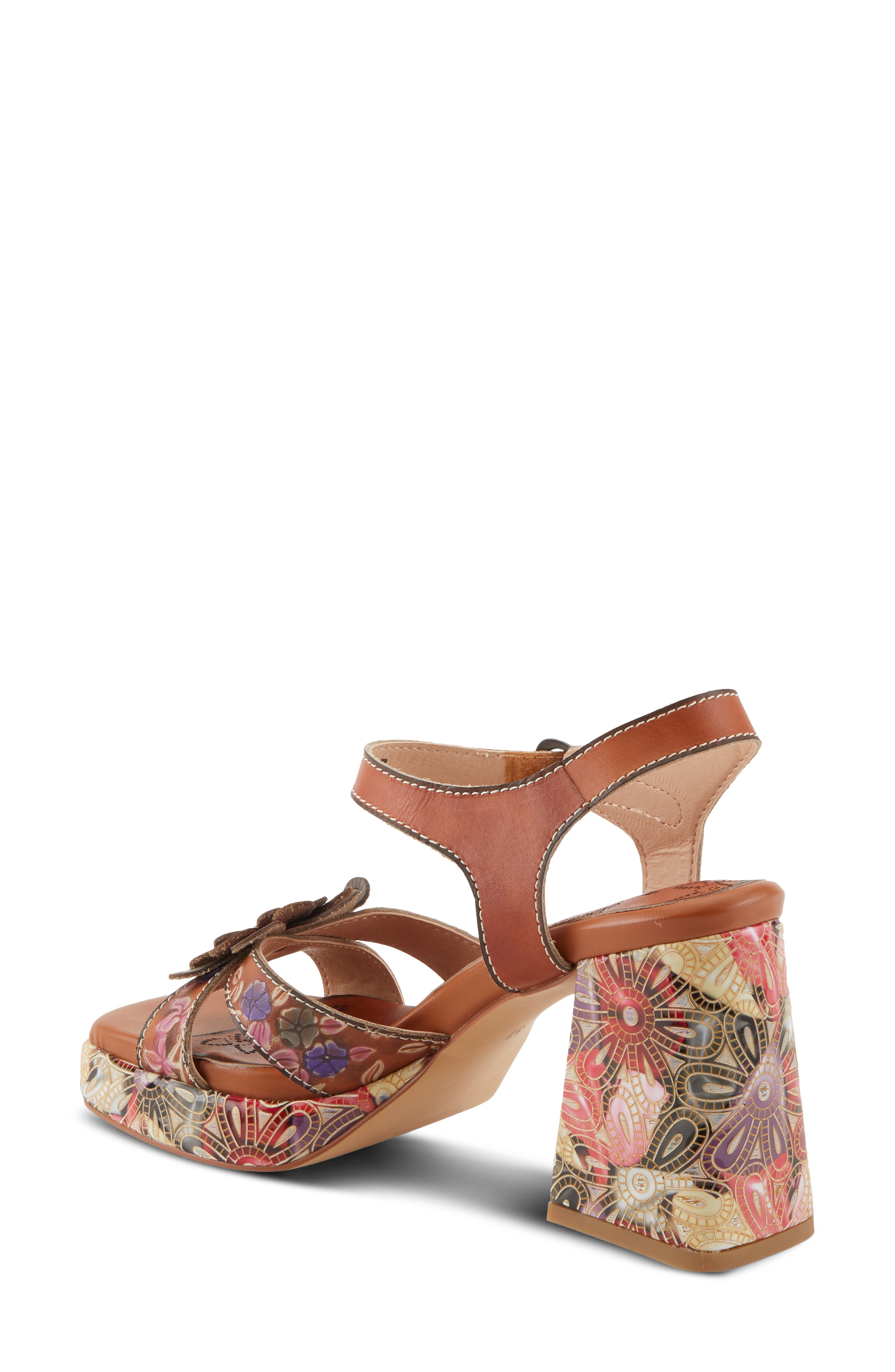 L'Artiste by Spring Step Reflective Floral Square Toe Sandal, Alternate, color, 