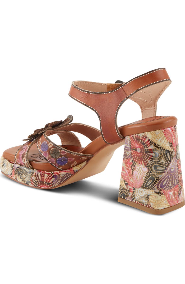 L'Artiste by Spring Step Reflective Floral Square Toe Sandal, Alternate, color,