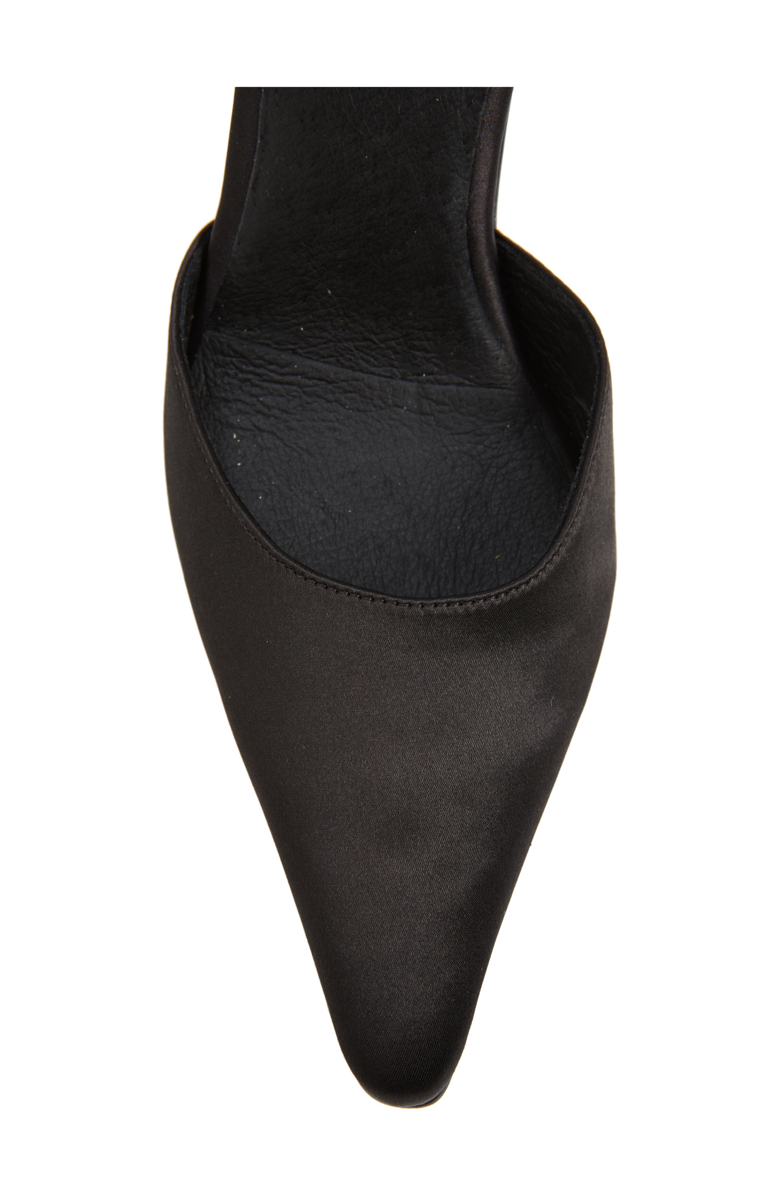 Demi d'Orsay Pump, Alternate, color, BLACK SATIN