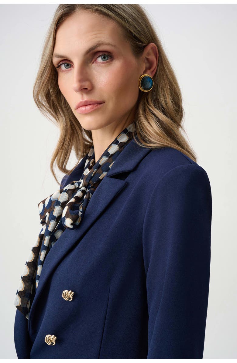 Joseph Ribkoff Scuba Crepe Fitted Blazer, Alternate, color, Indigo