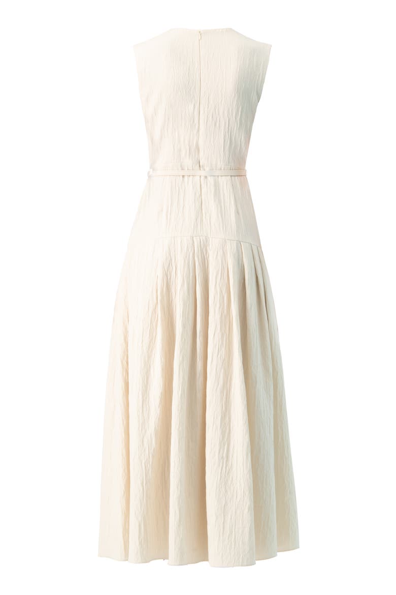 Sleeveless Long  Dress with Wide Skirt Pleats, Alternate, color, Ivory