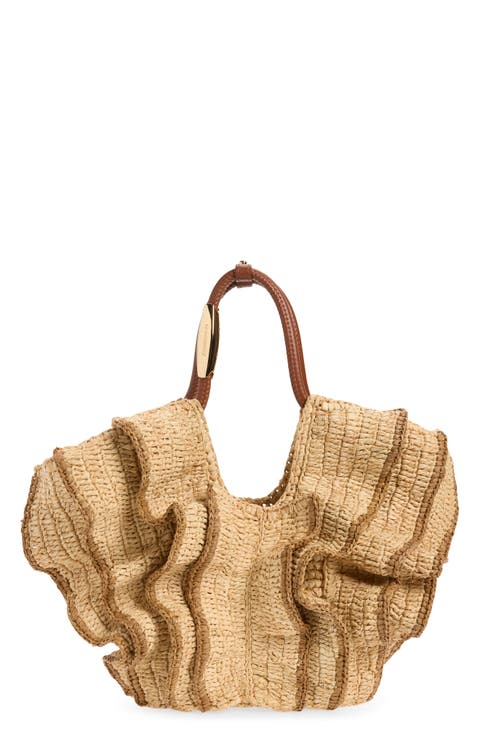 Small Goldentime Ruffled Tote