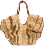 Zimmermann Small Goldentime Ruffled Tote