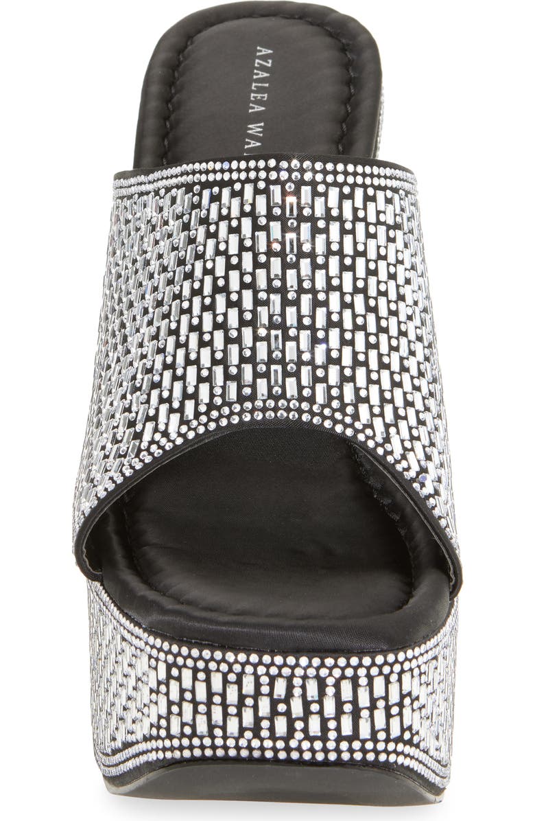 AZALEA WANG Ninja Rhinestone Platform Sandal, Alternate, color,