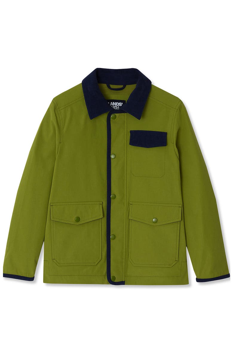 Kids Water Resistant Utility Jacket, Main, color, Cypress Green