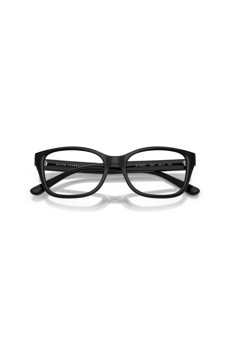 53mm Rectangle optical glasses, Alternate, color, Black