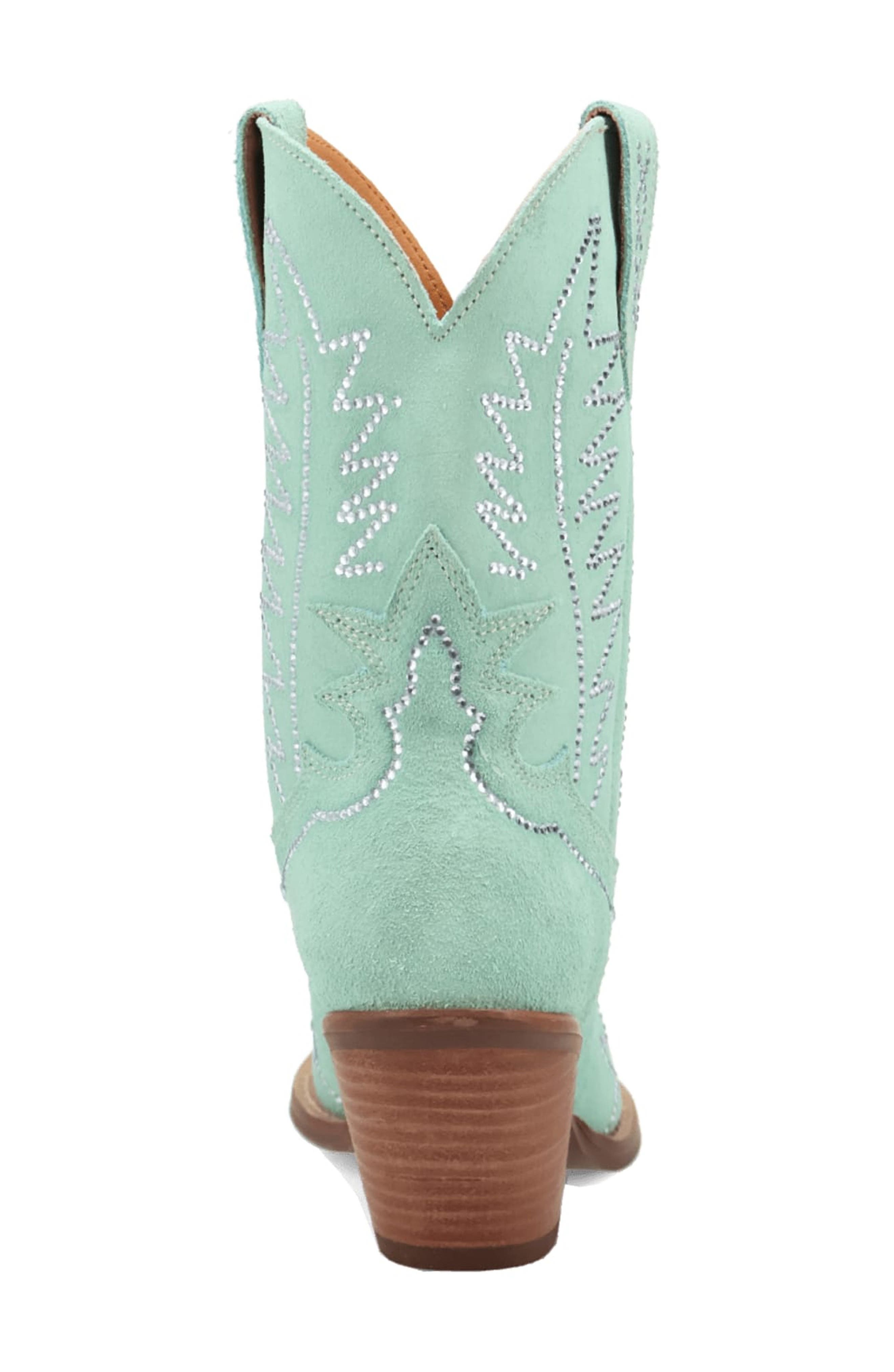 Tiny Pony Rhinestone Western Boot, Alternate, color, MINT