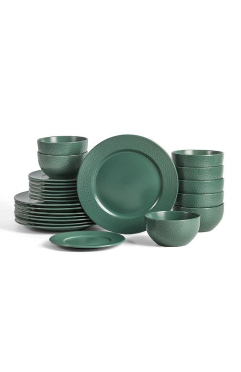 Topaz Stoneware 24-Piece Dinnerware Set