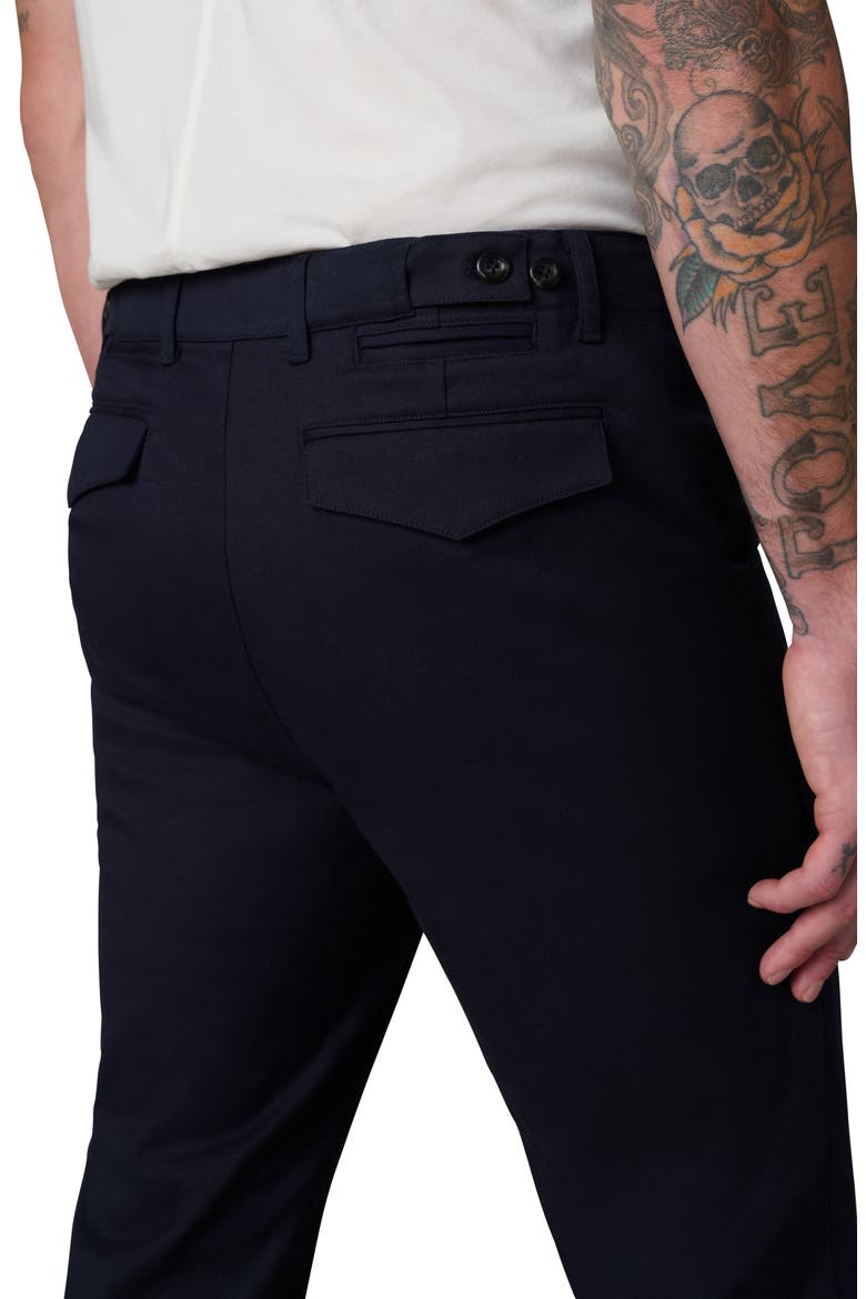 Skinny Fit Flat Front Cotton Twill Chinos, Alternate, color, TRUE NAVY