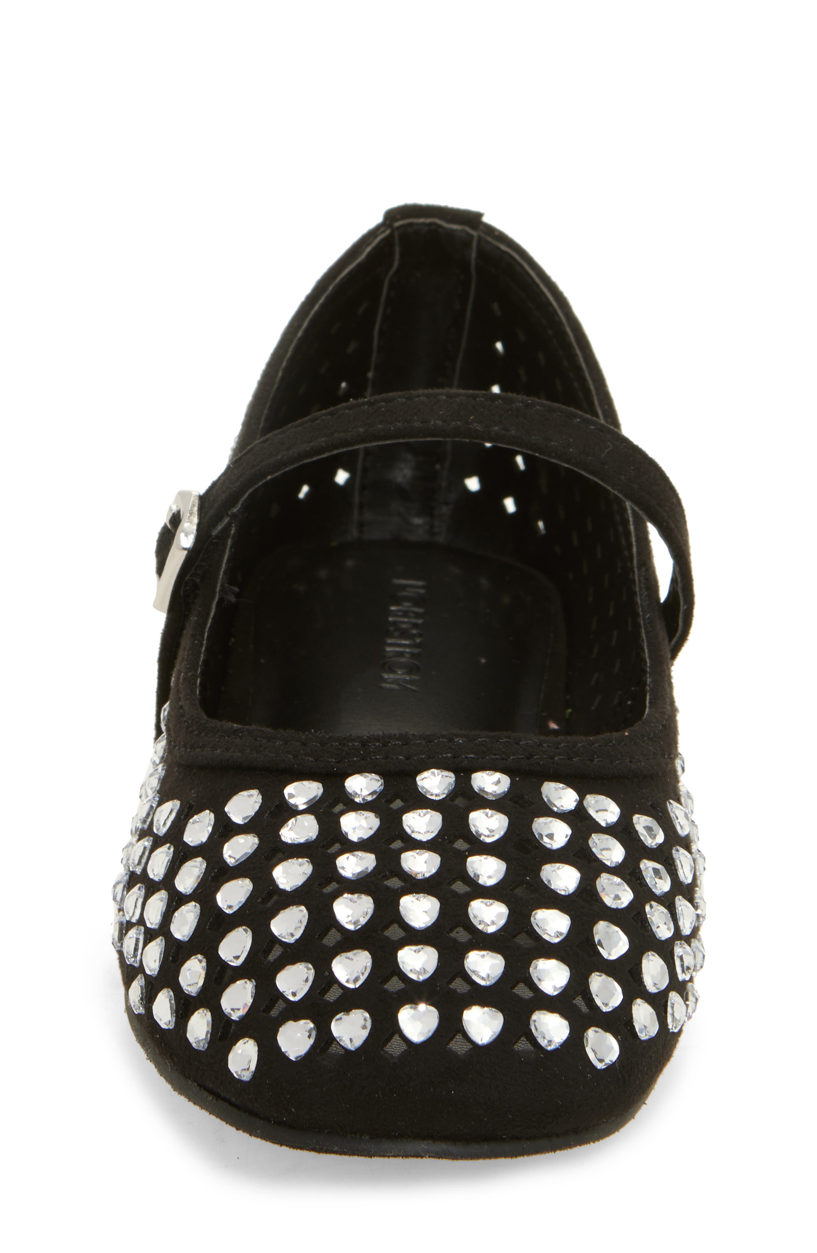 Nordstrom Kids' Farrah Jeweled Mary Jane Flat, Alternate, color, Black