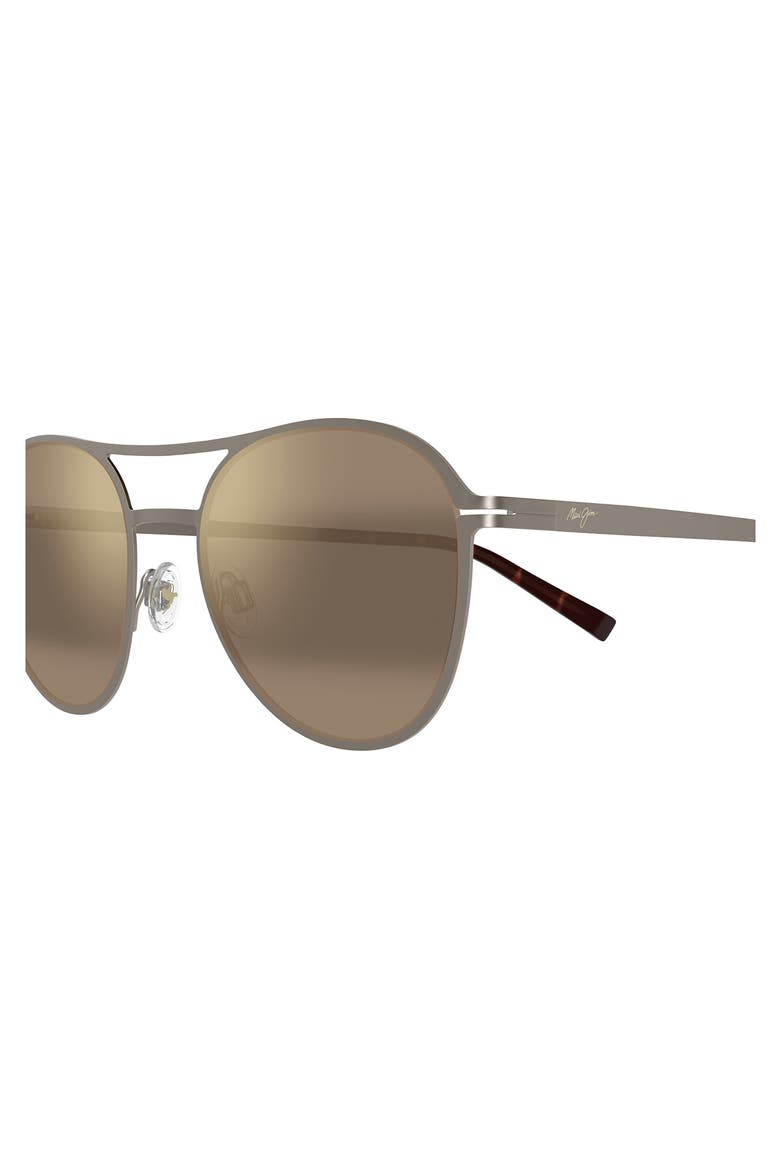 Half Moon 52mm PolarizedPlus2® Round Sunglasses, Alternate, color, BROWN