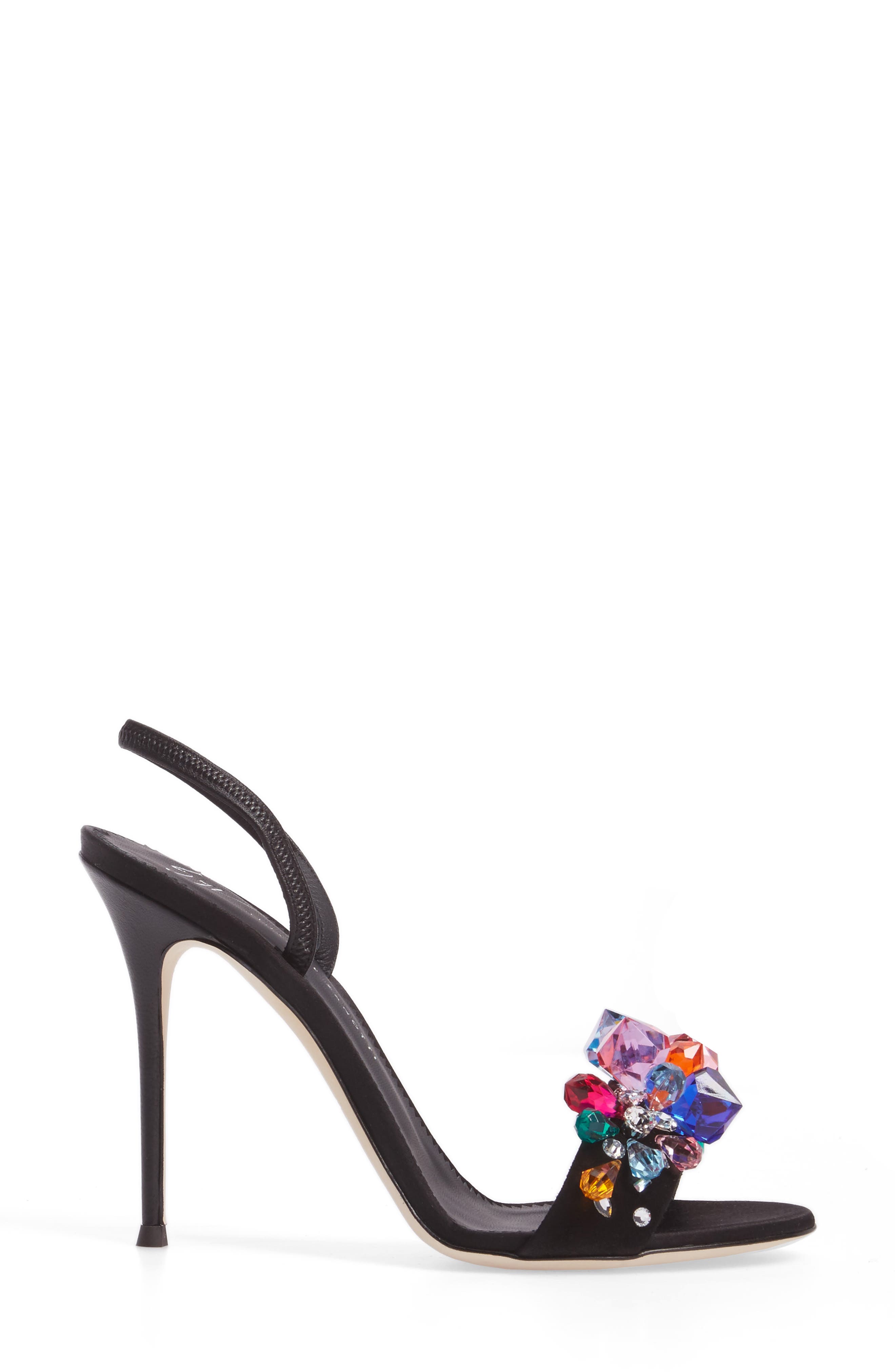 Giuseppe Zanotti Mistico Crystal Embellished Slingback Sandal, Alternate, color, 