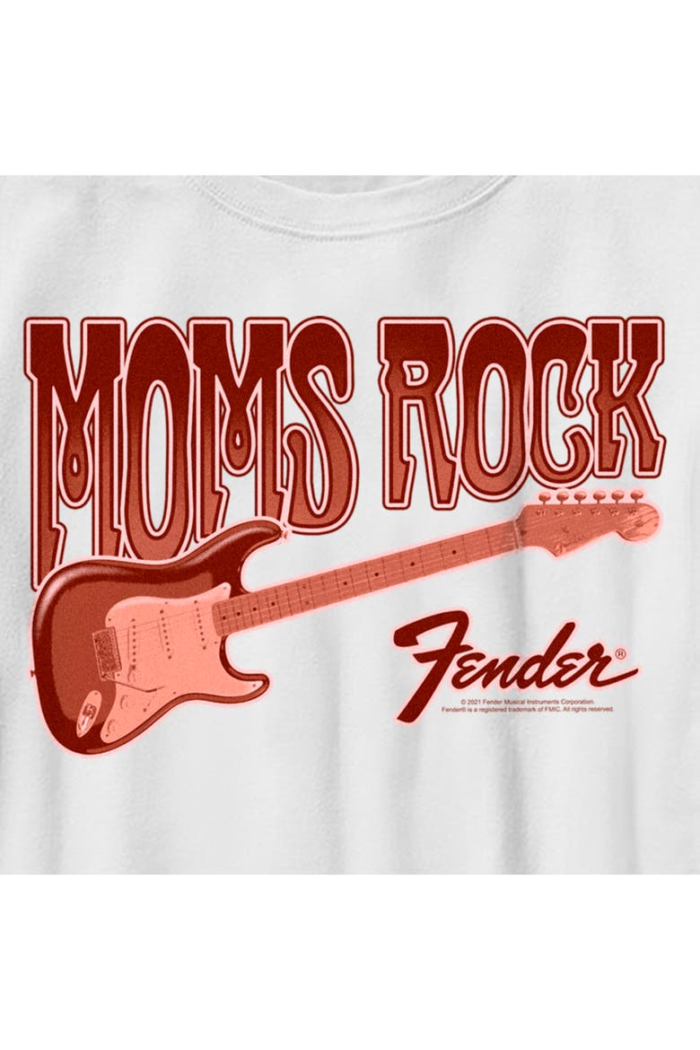 Boy's Fender Moms Rock Logo  Graphic T-Shirt, Alternate, color, White