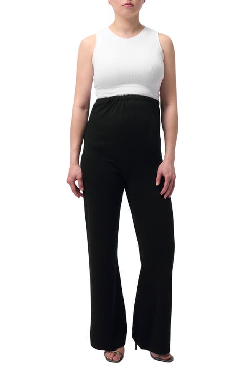 Wide-Leg Knitted Maternity Cashmere Pants