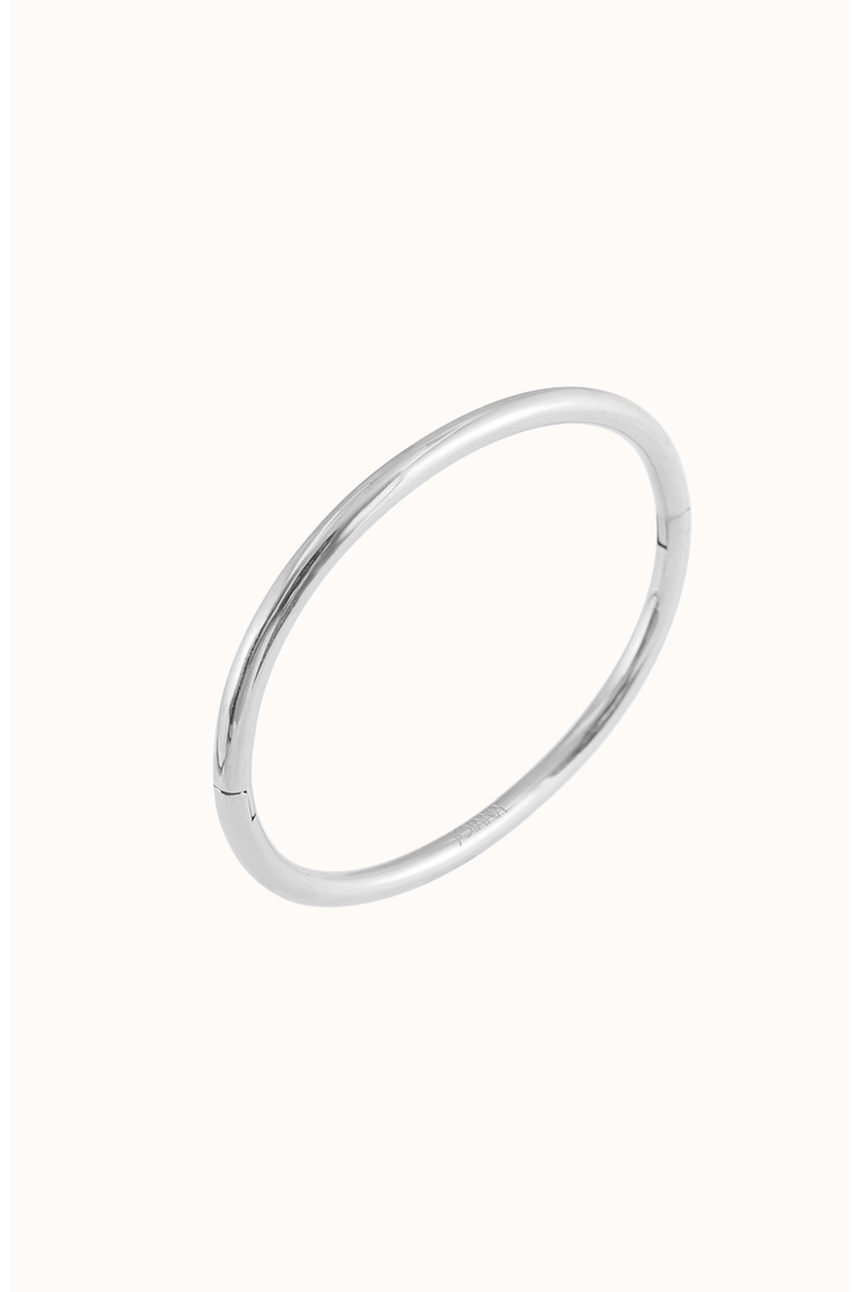 Classic Slim Bangle, Main, color, White Silver