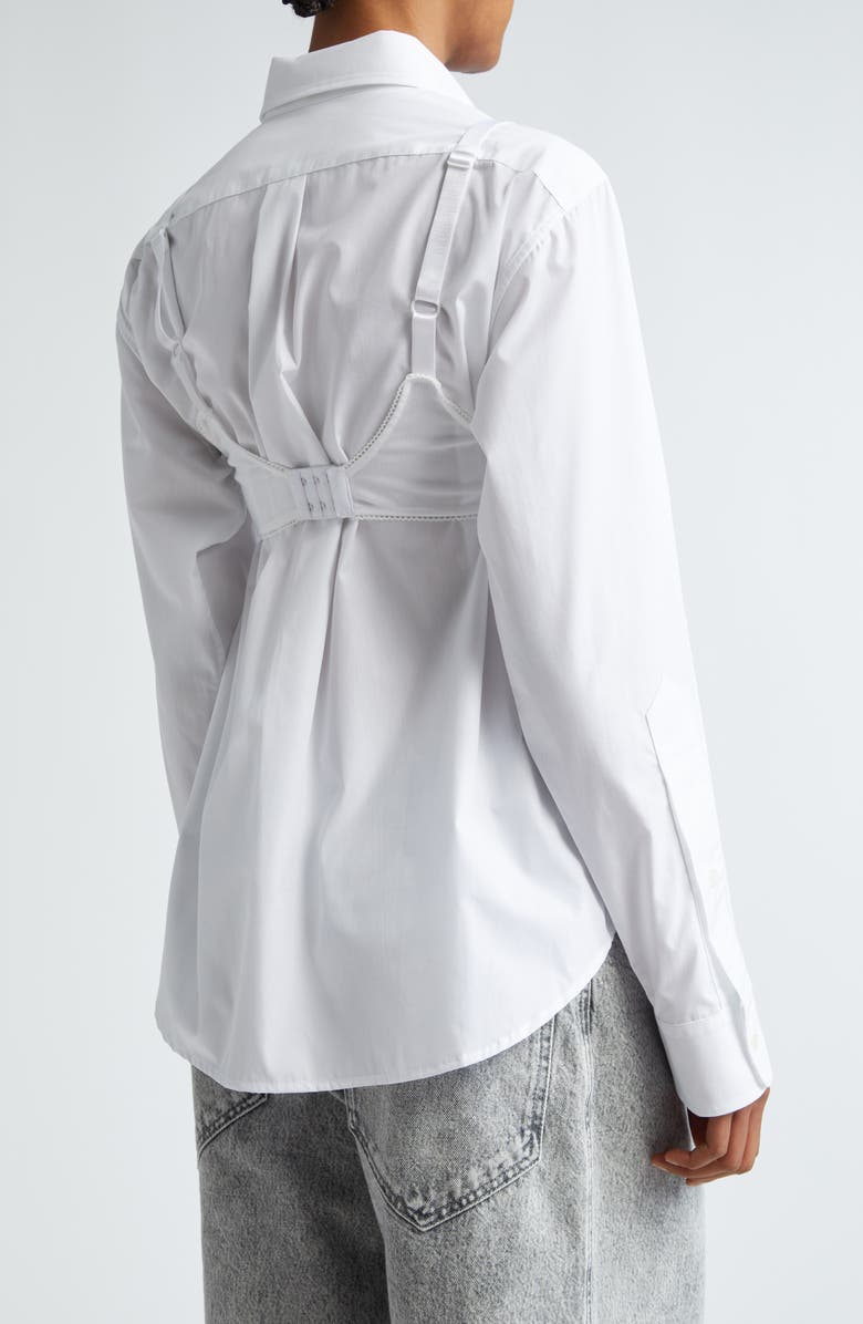 Vaquera Bra Cotton Button-Down Shirt, Alternate, color, 