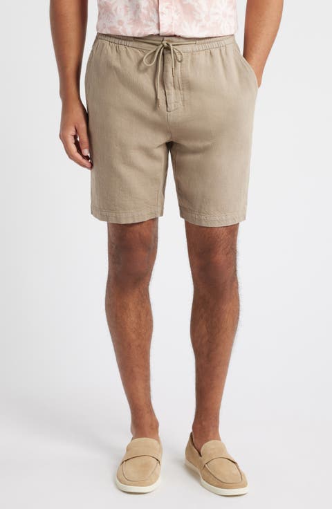 Archer Flat Front Cotton
Linen Shorts
