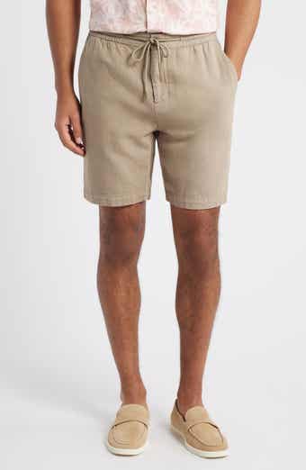 Rails Archer Flat Front Cotton & Linen Shorts