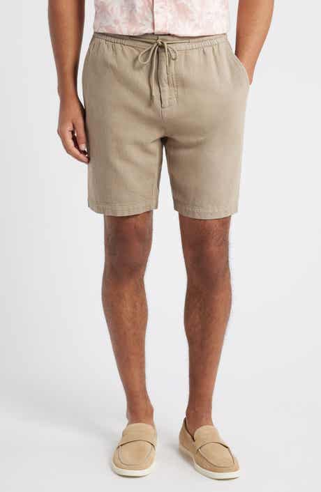 Rails Archer Flat Front Cotton & Linen Shorts