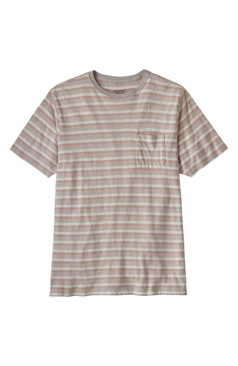 Patagonia Trail Harbor Stripe Pocket T-Shirt, Main, color,