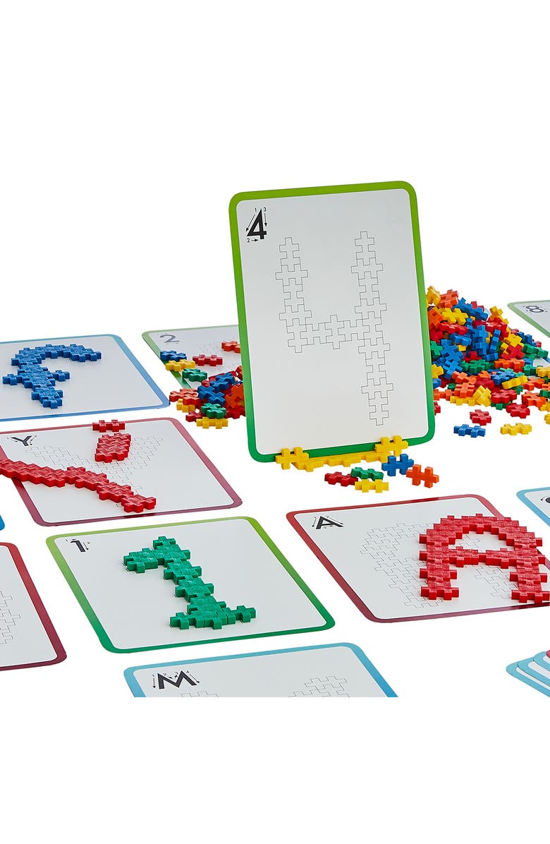 Plus-Plus USA Learn to Build 400-Piece ABC & 123 Set with Cards, Alternate, color, Multi