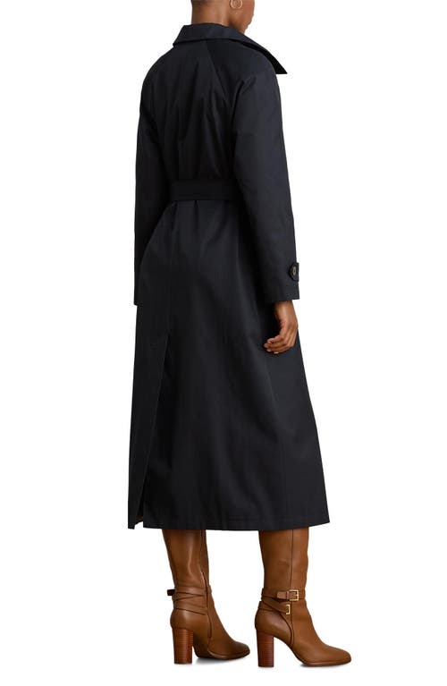 Ralph Lauren Lauren Stand Collar Trench Coat In Blue