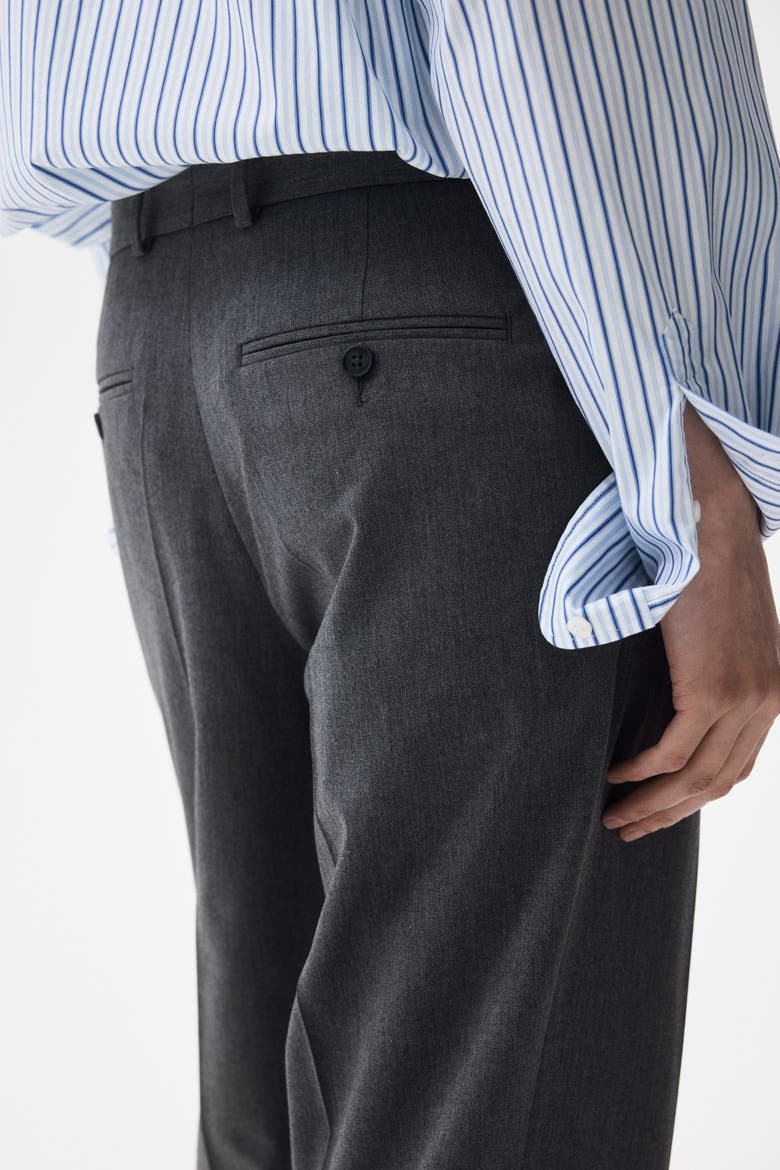 Regular Fit Tailored Trousers, Alternate, color, Gray