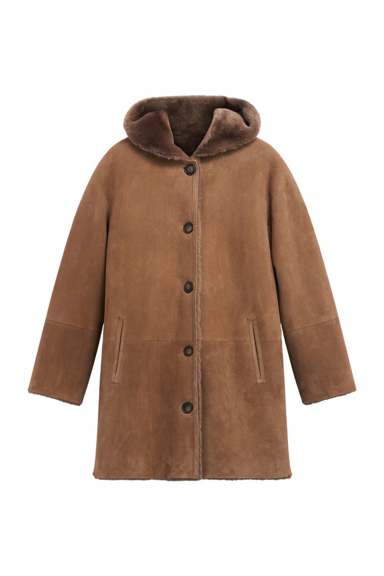 Flora Oversized Hooded Longline Coat, Alternate, color, Camel