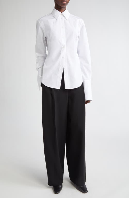 Lafayette 148 New York Cooper Pleated Finesse Crepe Barrel Leg Pants In Black
