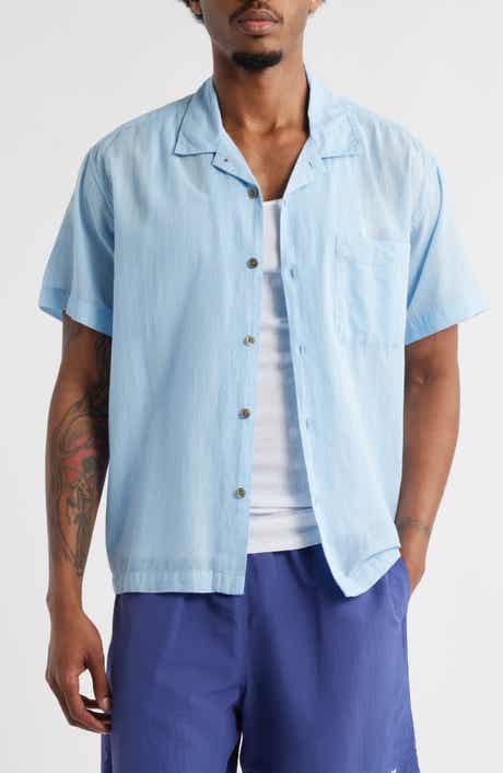 Obey Donnie Stripe Short Sleeve Cotton Button-Up Shirt