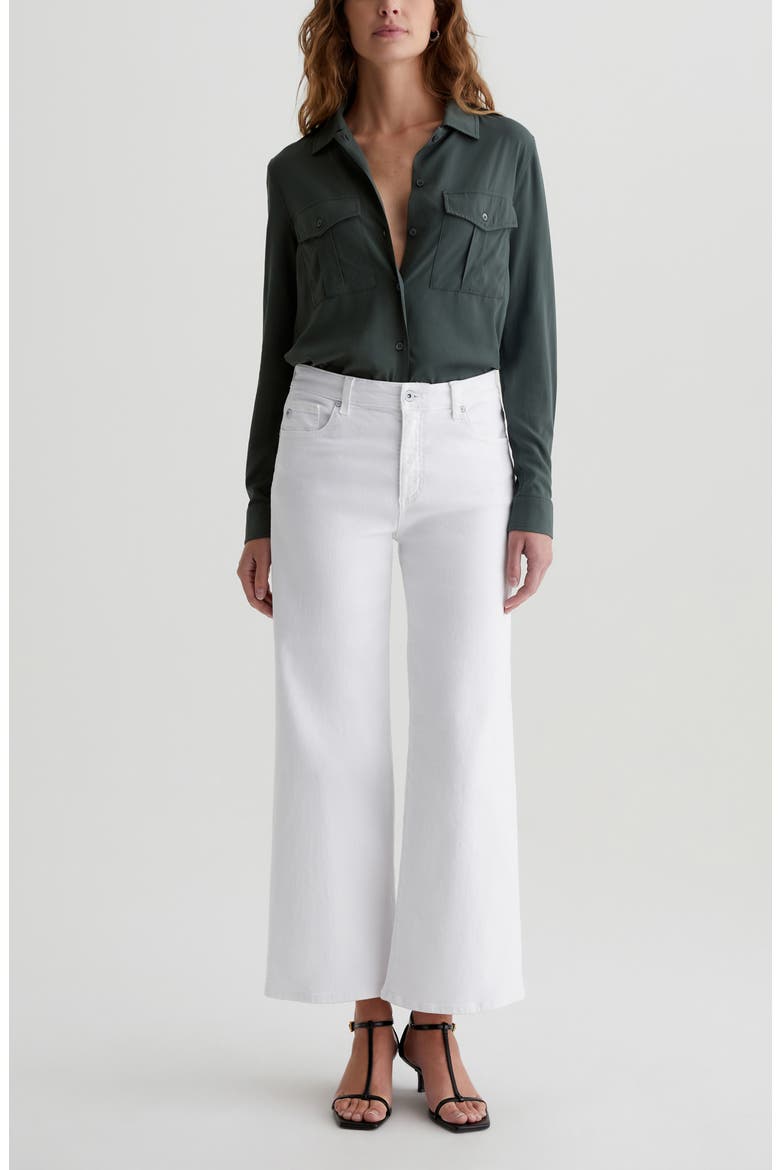 Saige Mid Rise Ankle Wide Leg Jeans, Alternate, color, GALLERY WHITE