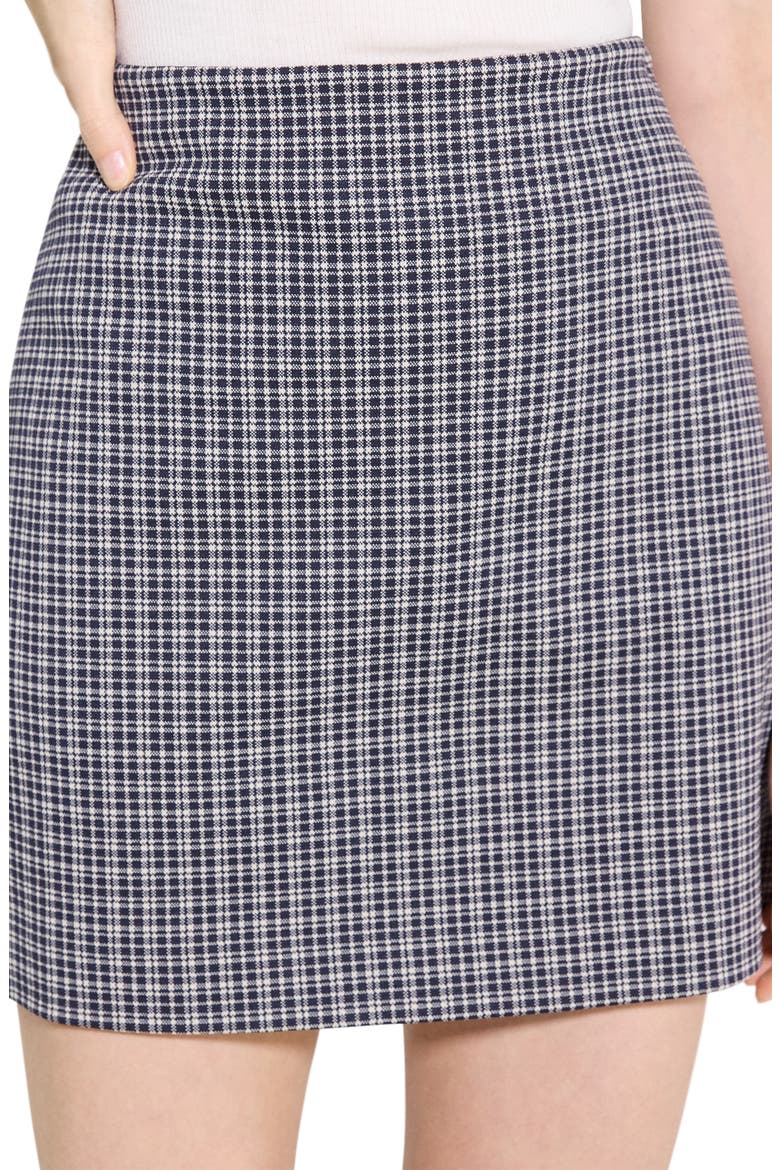 Simple Knit A-Line Miniskirt, Alternate, color, ALMOND MULTI - 2EM