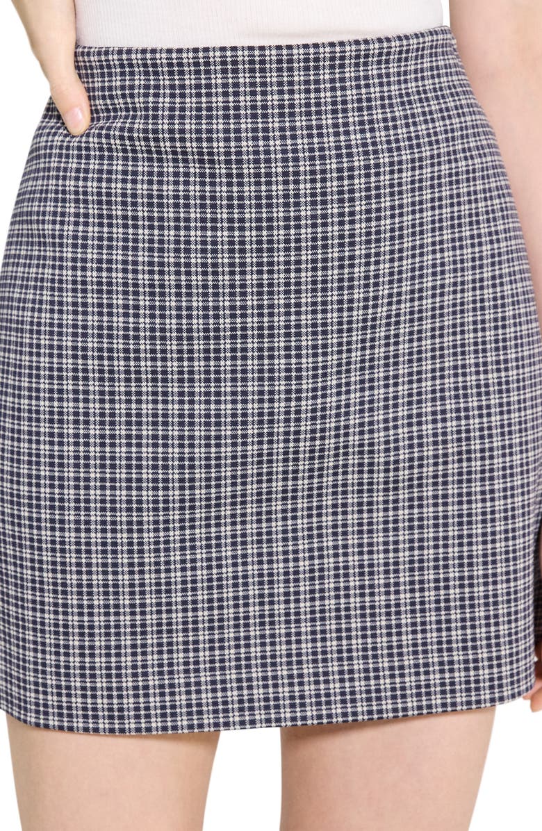 Theory Simple Knit A-Line Miniskirt, Alternate, color, Almond Multi - 2Em