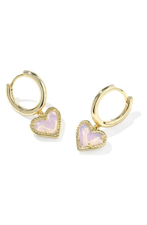 Ari Heart Huggie Hoop Earrings