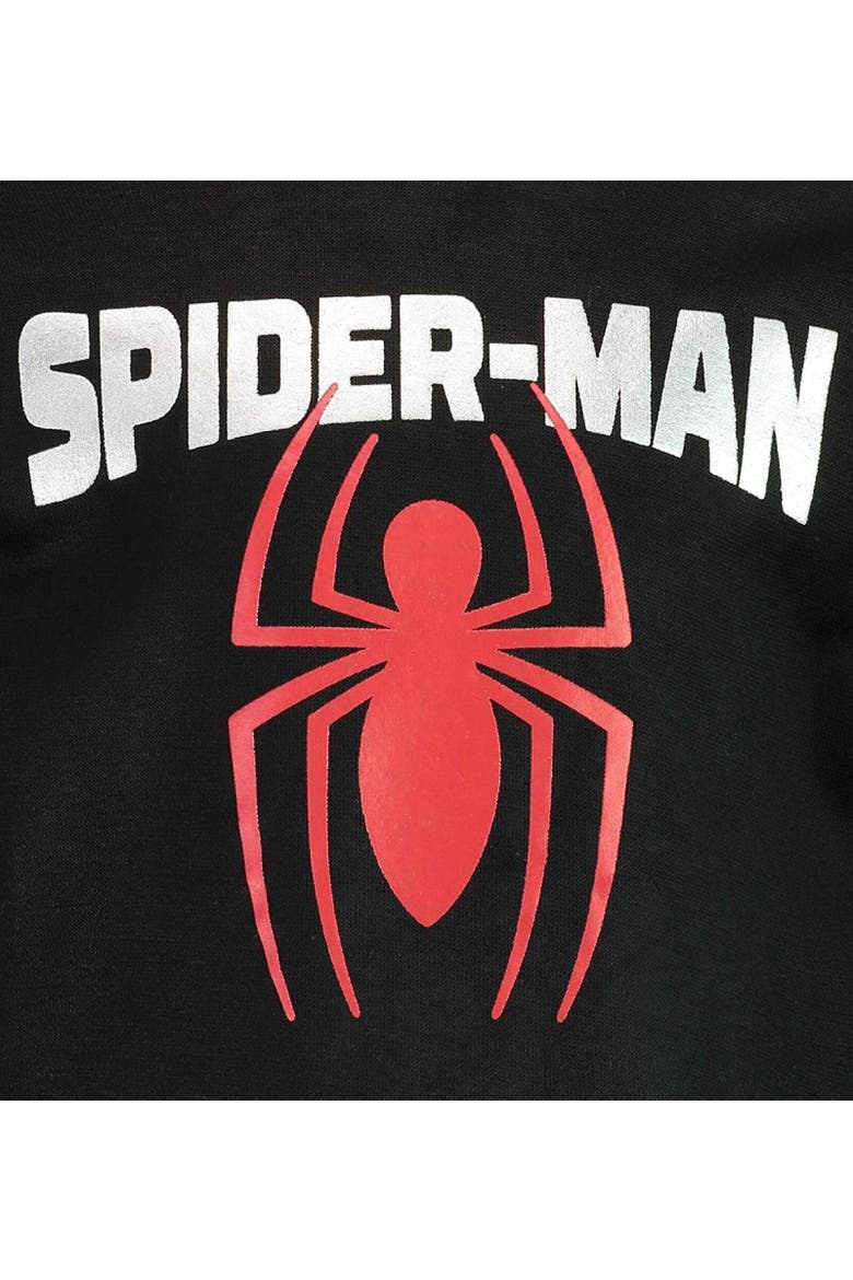 Spider-Man Pullover Hoodie, Alternate, color, Black