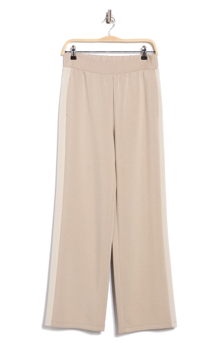 Z by Zella Whisper Knit Colorblock Pants, Alternate, color, Tan Thread- Grey Moonbeam