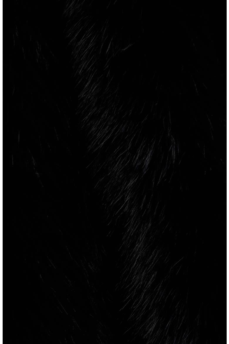 Faux Fur Coat, Alternate, color, ANNE BLACK