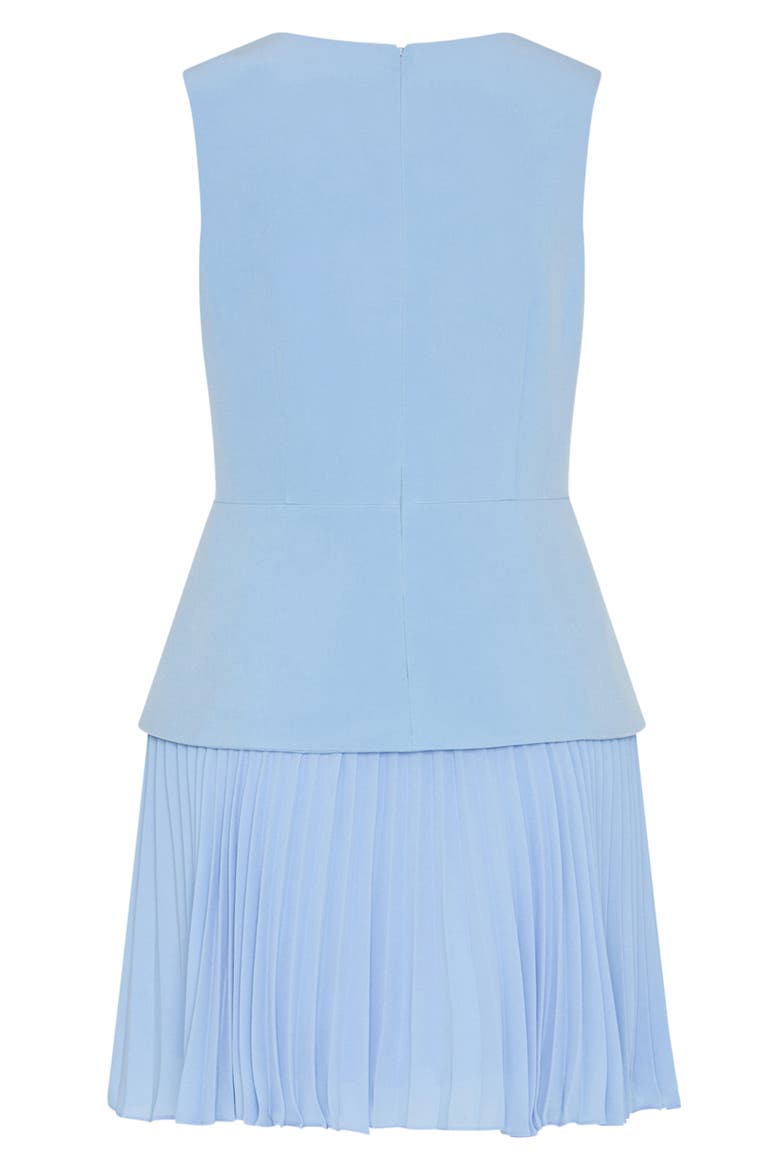 Haddy Sleeveless Pleated Minidress, Alternate, color, BLUE